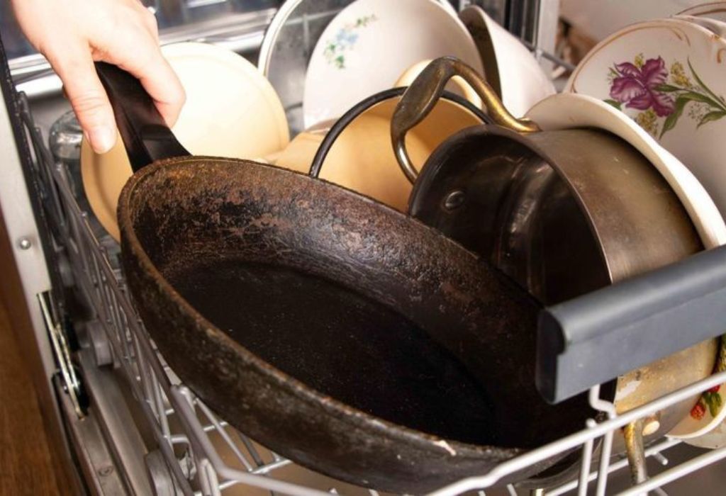 WHY PEOPLE WONDER IF CAST IRON CAN GO IN THE DISHWASHER