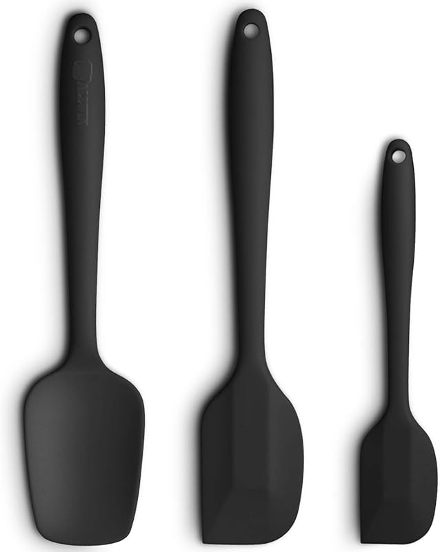 Silicone Spatula 3-piece Set, Ergonomic Handle High Heat-Resistant Spa