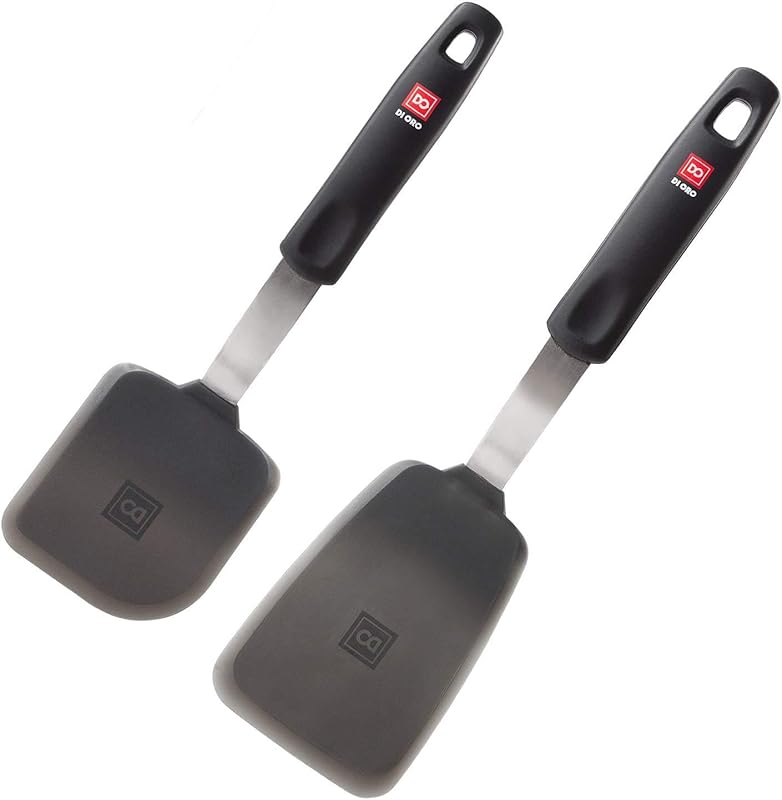 DI ORO Silicone Spatula Set: Nonstick Turner, Pancake & Egg Flippers. 