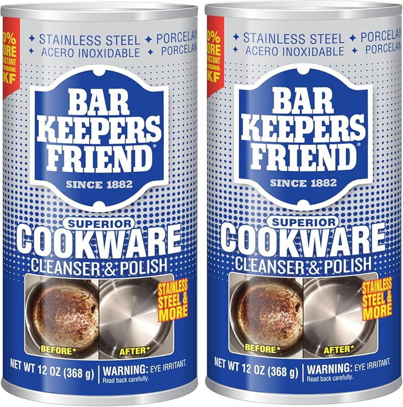 Bar Keepers Friend Cookware Cleaner: Removes Sticky Residue, Rust, and