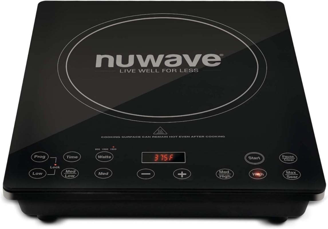 Nuwave Portable 1800W Induction Cooktop, Large 8” Ceramic Glass Surfac