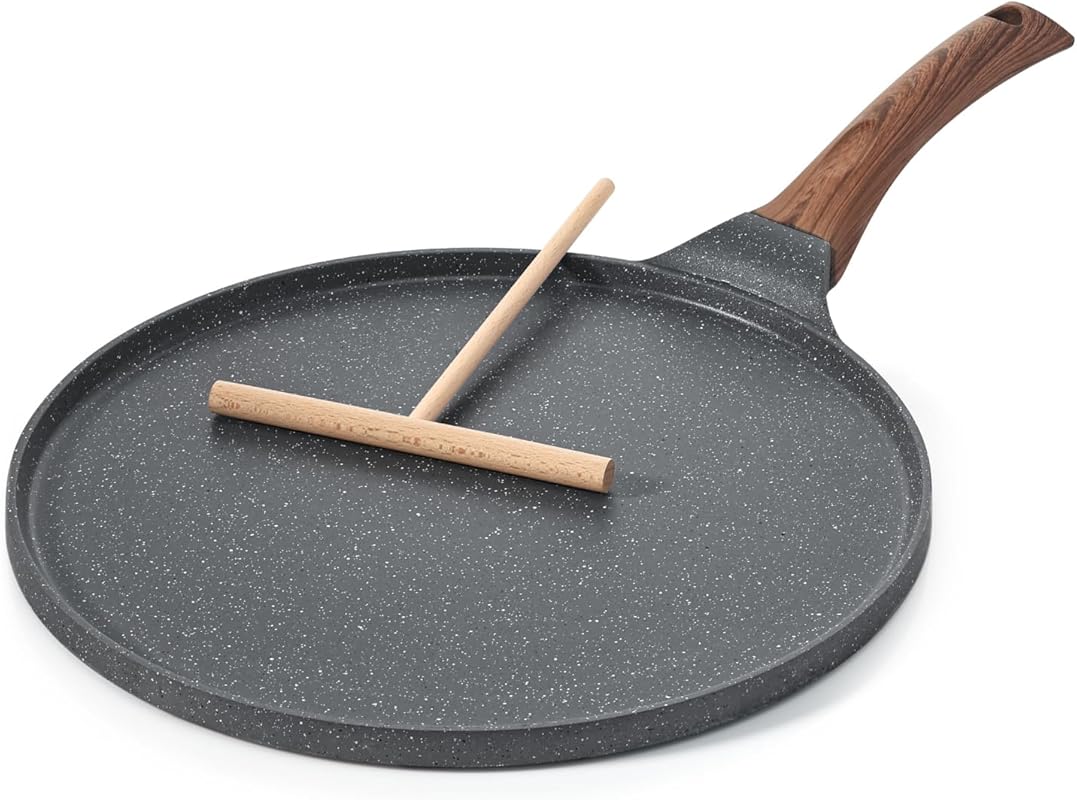 SENSARTE Nonstick Crepe Pan, Swiss Granite Coating Dosa Pan Pancake Fl