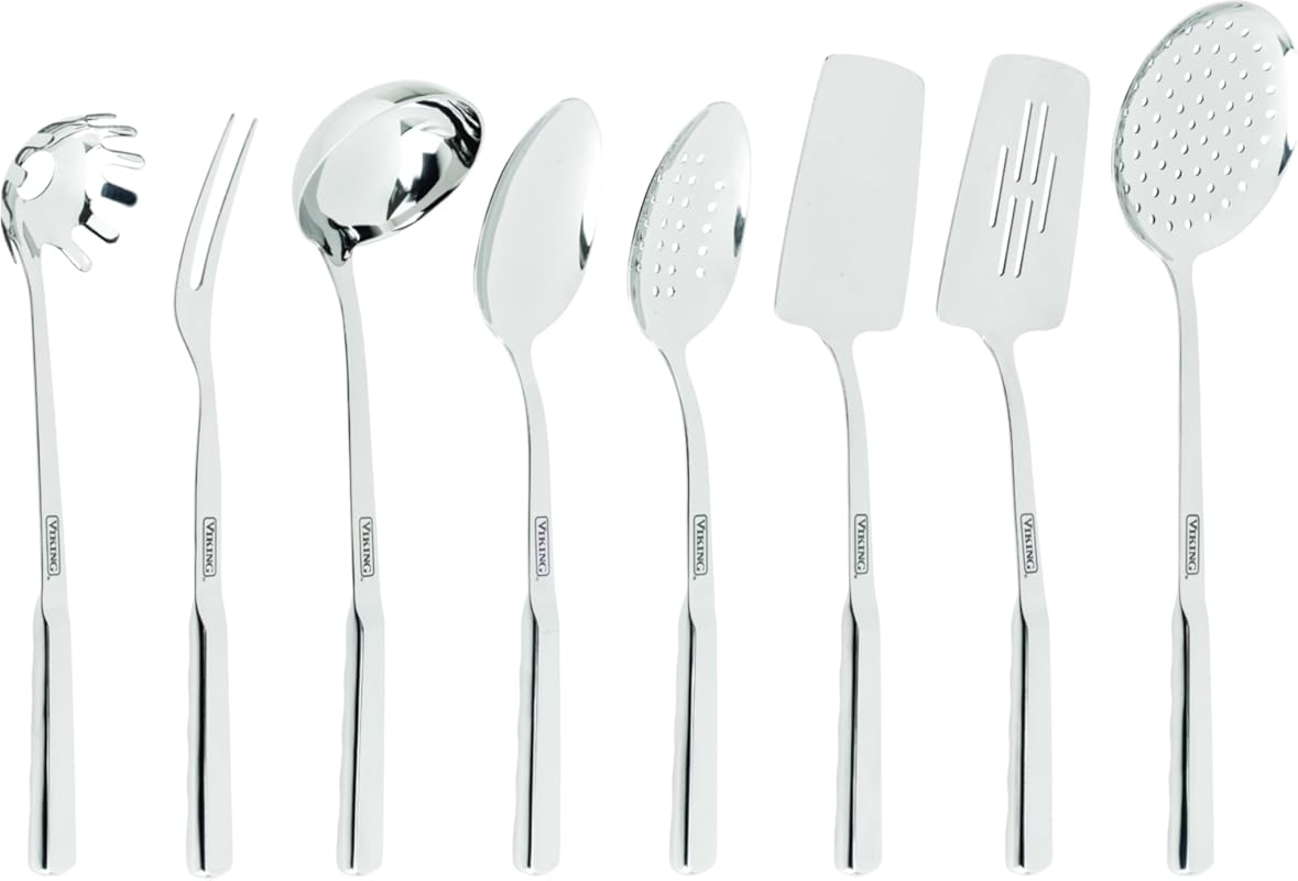 Viking 8-Piece Stainless Steel Kitchen Utensil Set Designed for Stainl