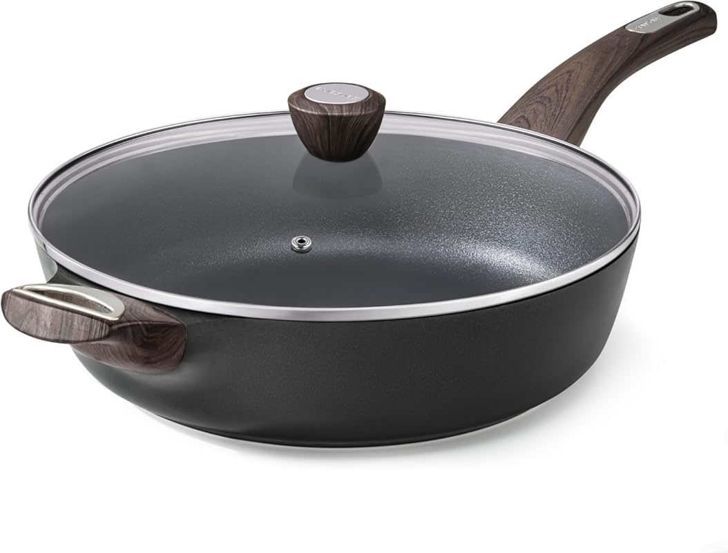 SENSARTE 12-Inch Nonstick Deep Saute Pan for Stir Fry, Induction with 