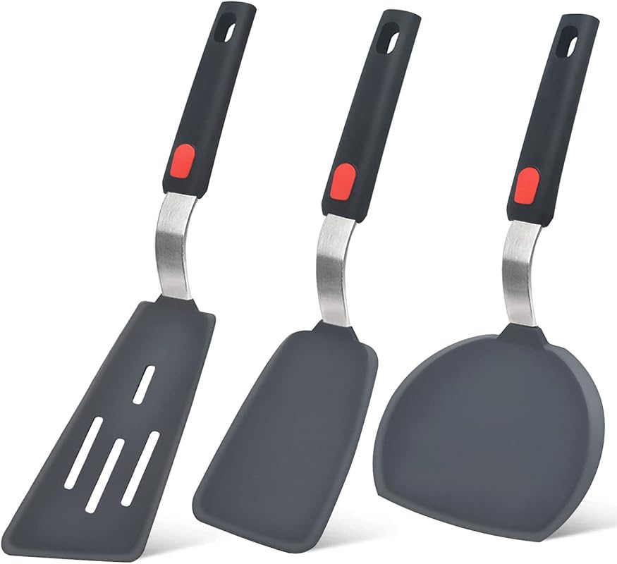 Heat-Resistant Silicone Spatula Set for Nonstick Cookware – Turners fo