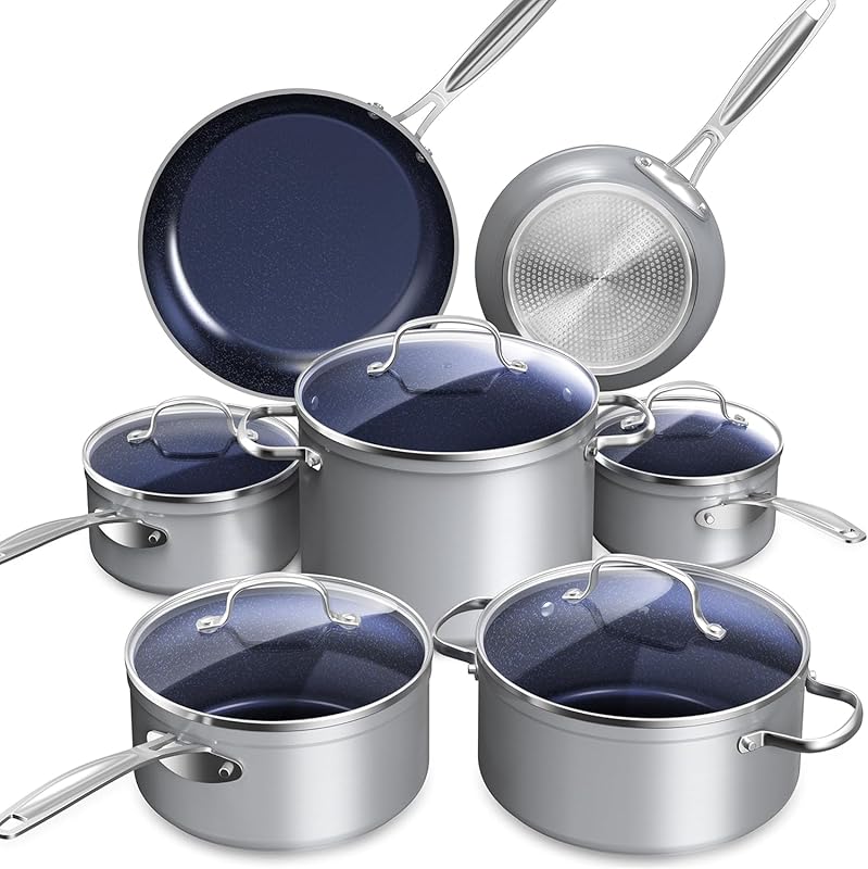 Nuwave Duralon Ceramic Nonstick Cookware Set for Radiant Glass Cooktop