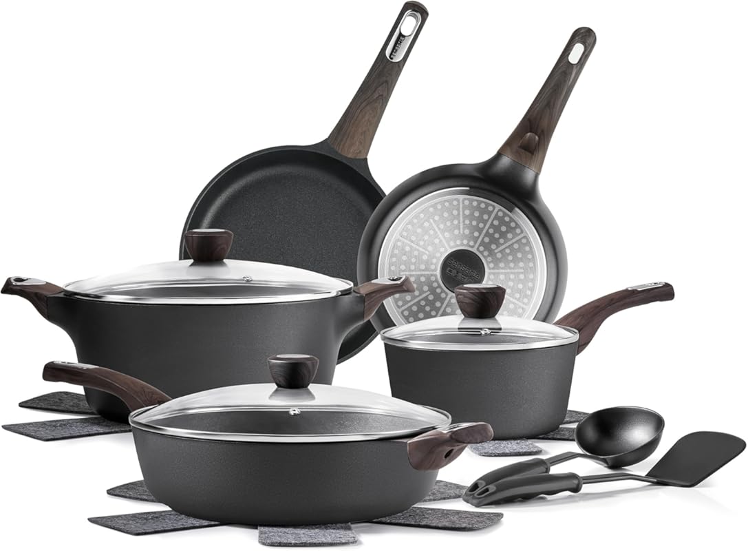 SENSARTE Non-Stick Induction Cookware Set: Healthy and Non-Toxic Pots 