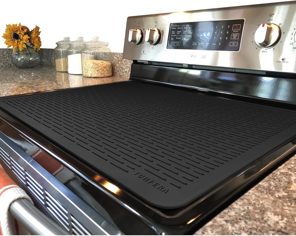 Stove Top Cover for Electric Stove - Silicone Stove Mat for Glass Top,