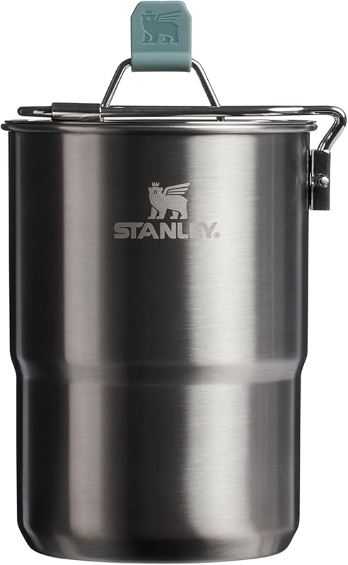 Stanley 4-Piece Stainless Steel Backpacking Cook Set: 32 oz Pot, Lid &