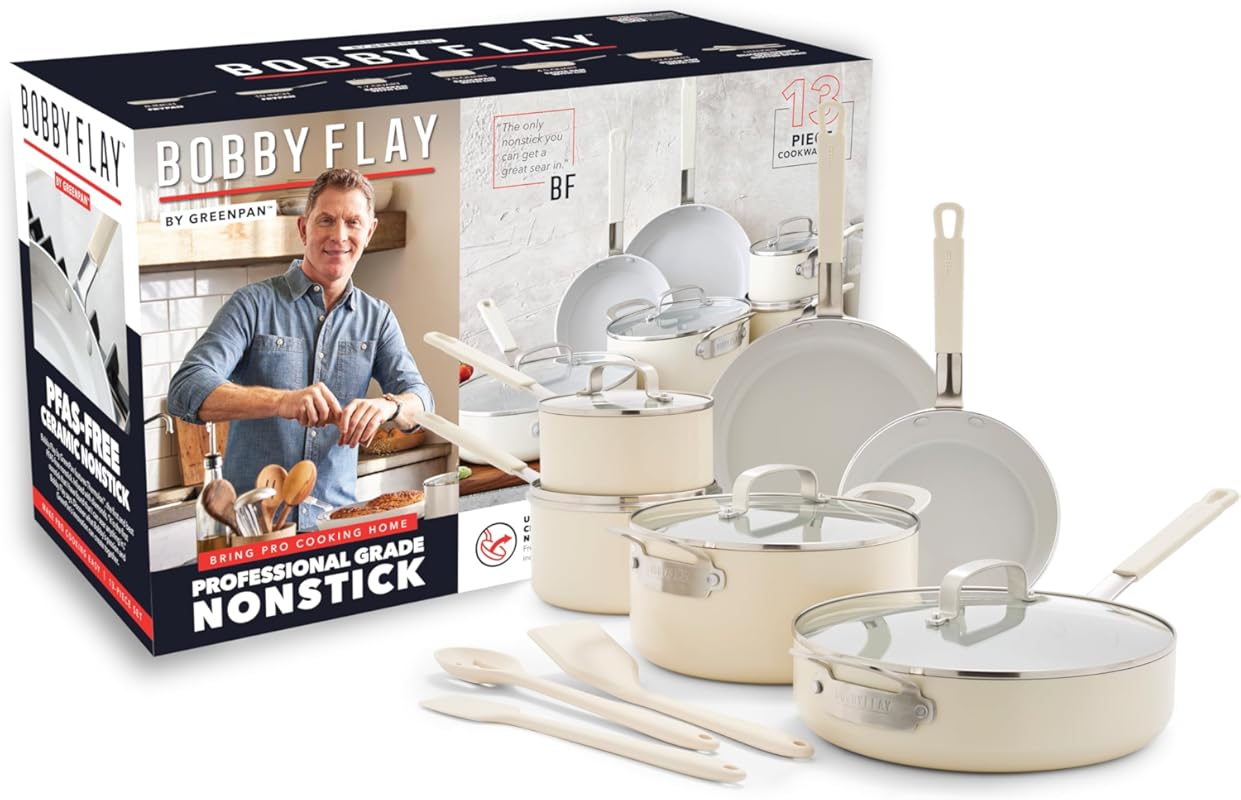 GreenPan 13-Piece Nonstick Cookware Set: PFAS-Free Diamond Ceramic, In