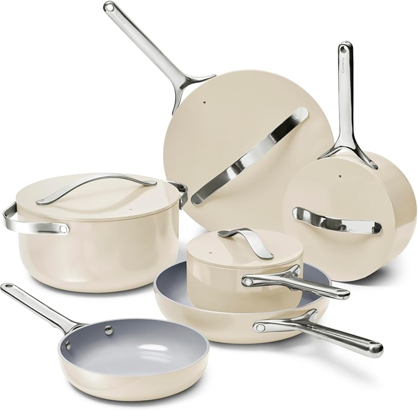 Caraway Non-stick Ceramic Cookware: PFAS and PFOA Free Pots and Frying