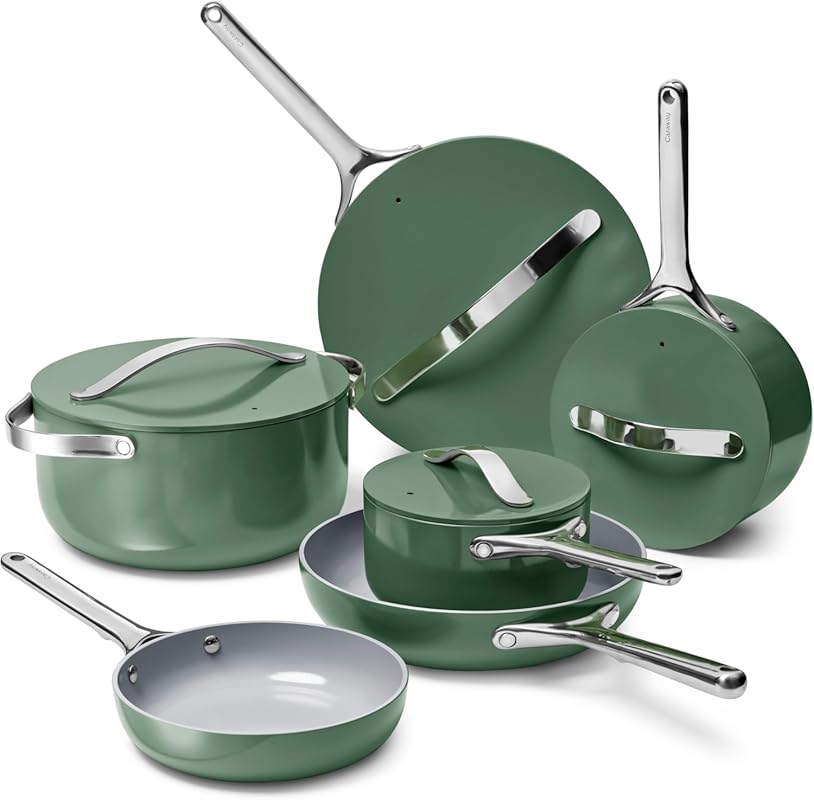 PFAS-Free Caraway Non-stick Ceramic Cookware Set for All Stovetops, Ov