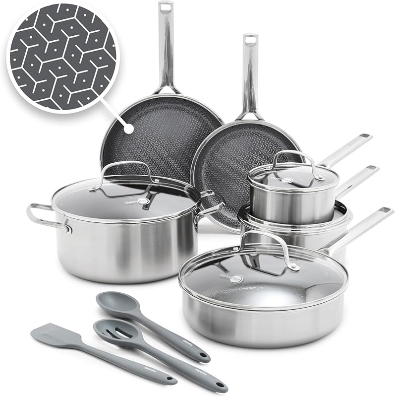 The Best GreenPan Hybrid 13 Piece Ceramic Nonstick Stainless Steel Coo