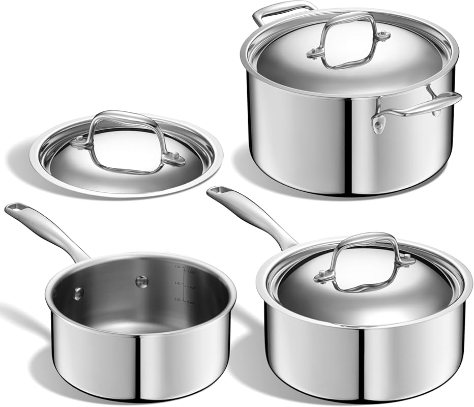 Best Legend 6-Piece 5-Ply Stainless Steel Cookware Set for Induction a