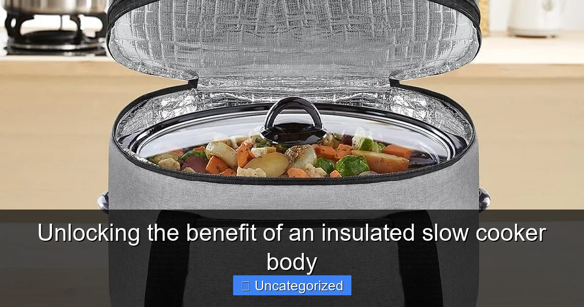Unlocking the benefit of an insulated slow cooker body