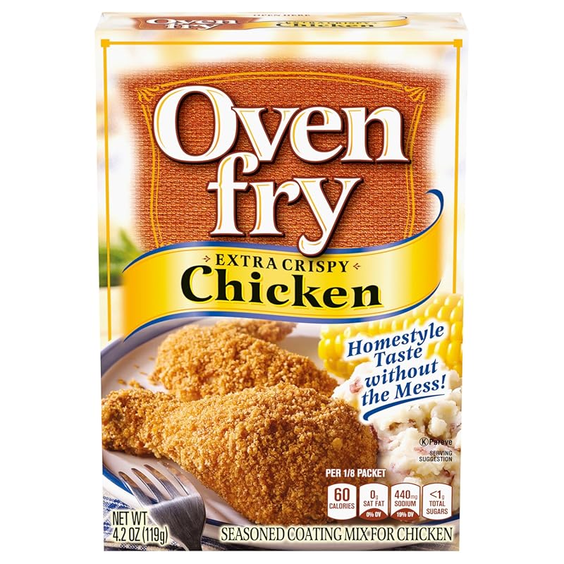 Oven Fry Seasoned Coating Mix for Crispy Air Fried Chicken - Ten 4.2 oz Boxes.