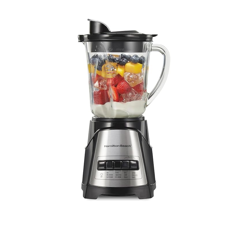 Hamilton Beach Blender: 700W Power, 40 Oz Glass Jar, for Smoothies, Pu