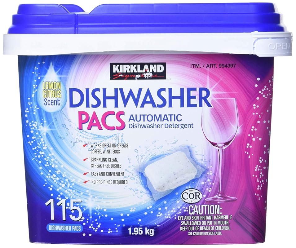 Kirkland Signature Easy to Use, Streak Free Premium Dishwasher Pacs, A
