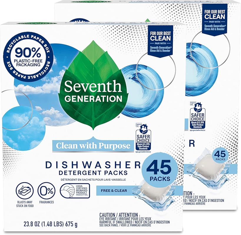 Seventh Generation Free & Clear Dishwasher Detergent Packs