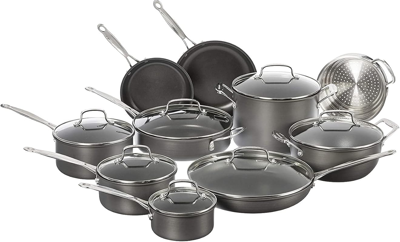 Cuisinart 17-Piece Best Nonstick Hard Anodized Cookware Set, America's
