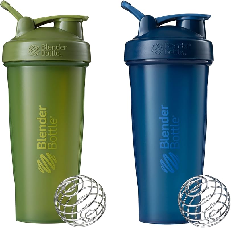 BlenderBottle Classic Shaker Bottle Perfect for Protein Shakes and Pre