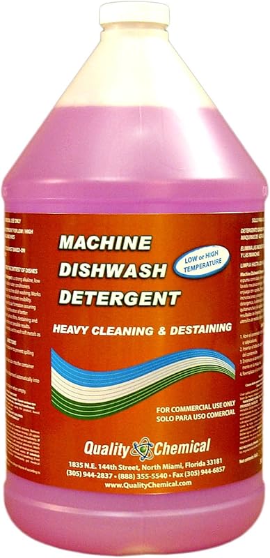 Quality Chemical Heavy Duty Commercial Alkaline Dishwasher Liquid Detergent, No Pre-Rinse, 128 oz.