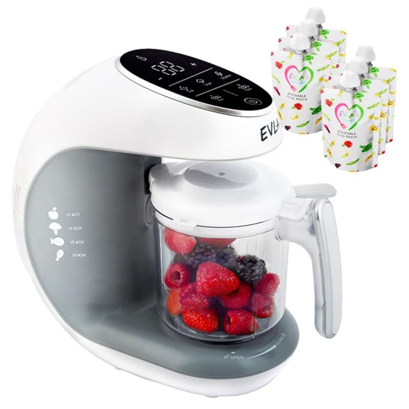 EVLA'S Baby Food Maker: Steamer and Blender with Touch Screen, Plus Re