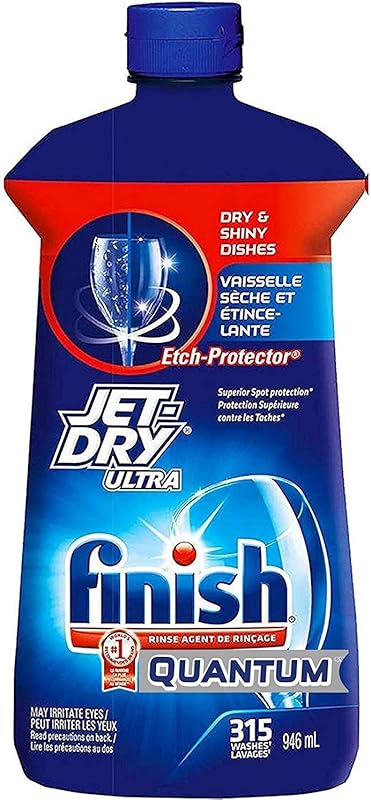 Finish Jet Dry Ultra Rinse Aid, Prevents Spotting & Clouding, Etch Protector, 32 oz.