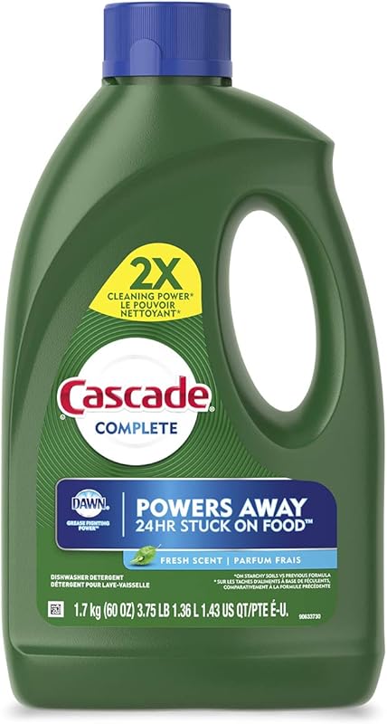 Cascade Complete Gel Dishwasher Detergent, Fresh Scent, 60 oz