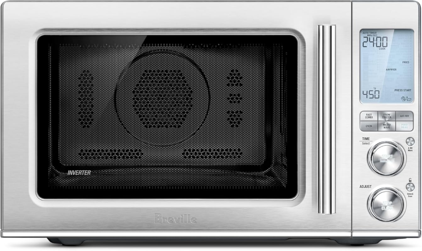 Breville Combi Wave 3-in-1 Microwave, Air Fryer, and Convection Oven, Stainless Steel.