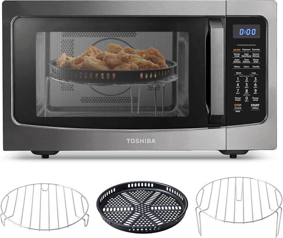 Toshiba Countertop Microwave Air Fryer Combo with Smart Sensor and Con