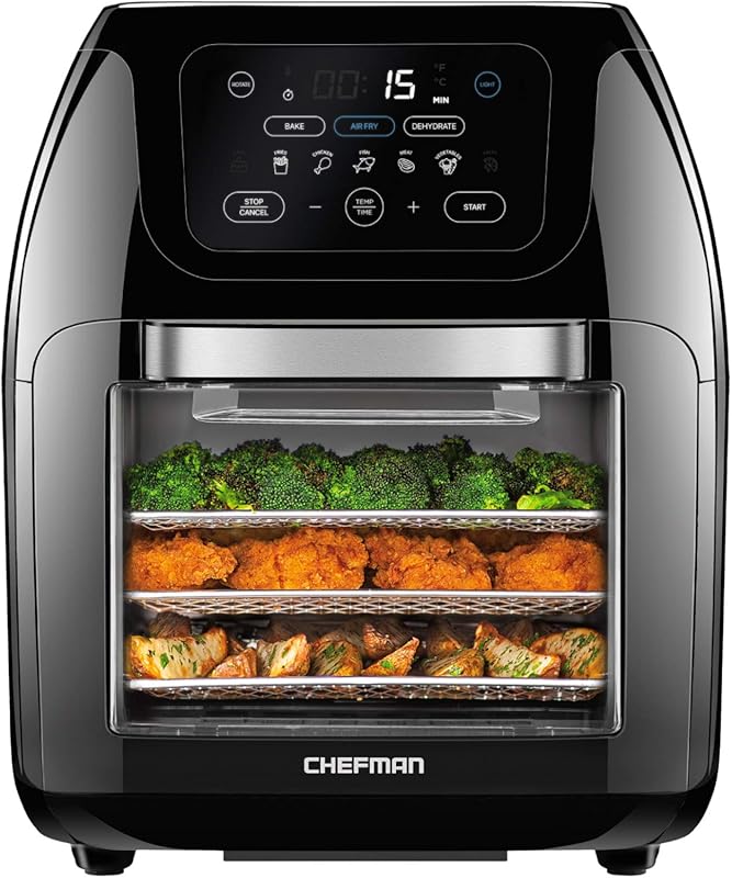 CHEFMAN Digital Air Fryer with Rotisserie, Dehydrator, Convection Oven, and XL 10L Capacity