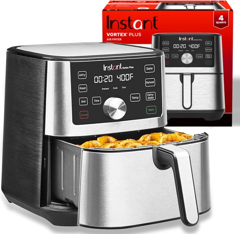 Instant Pot Vortex Plus 6-in-1 Mini Air Fryer, 4 Quarts, Stainless Ste