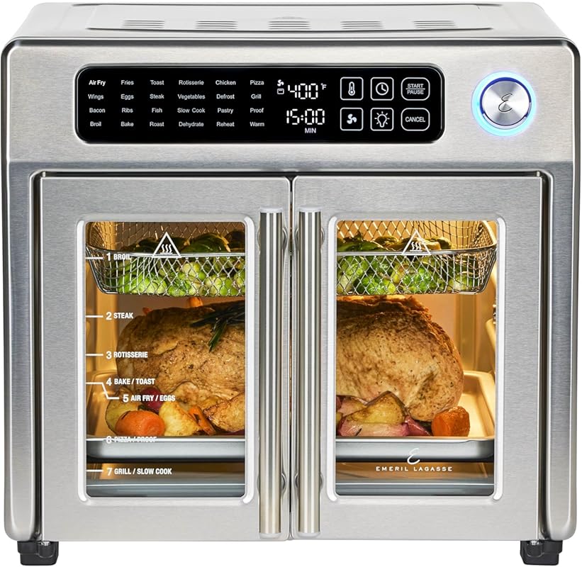 Emeril Lagasse 26QT French Door Air Fryer Toaster Oven Combo with Digi