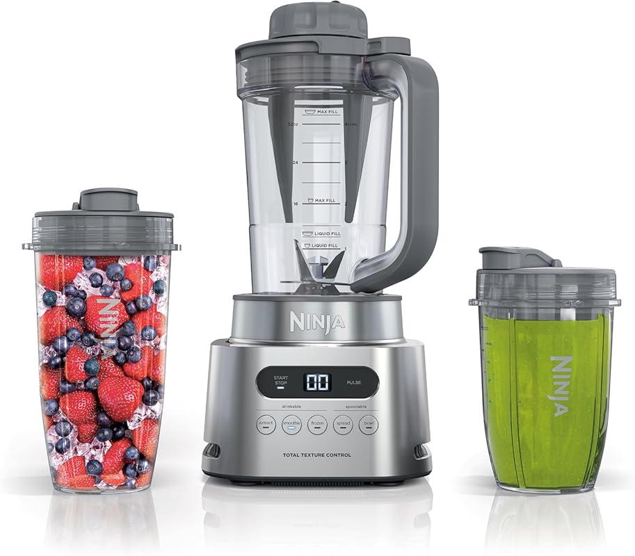 Ninja SS151 TWISTi Blender DUO: High-Speed 1600W for Smoothies, Spread