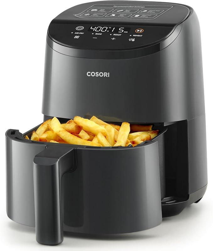 COSORI 2.1 QT Small Air Fryer: 4-in-1 Design with Nonstick Basket and 