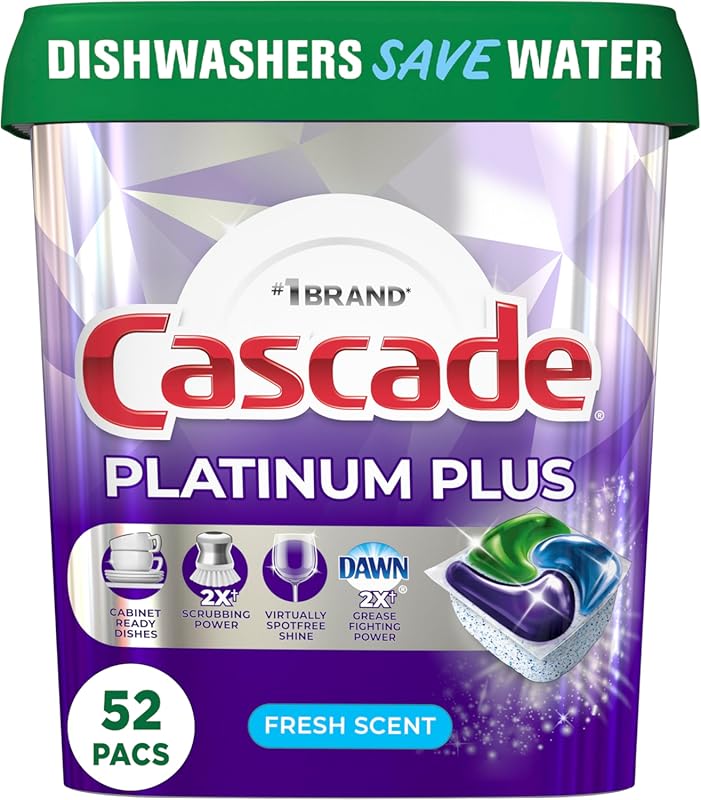 Cascade Platinum Plus Dishwasher Pod, Fresh