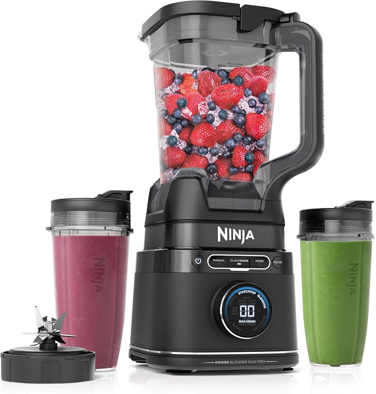 Ninja Power Blender: 1800W for Smoothies and Food. Features 72-oz Pitc
