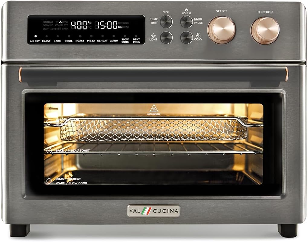 VAL CUCINA Extra Large 10-in-1 Air Fryer Toaster Oven