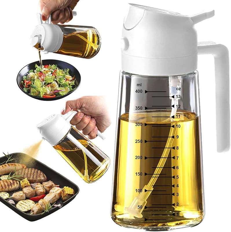 TrendPlain 16oz/470ml Glass Olive Oil Sprayer for Cooking