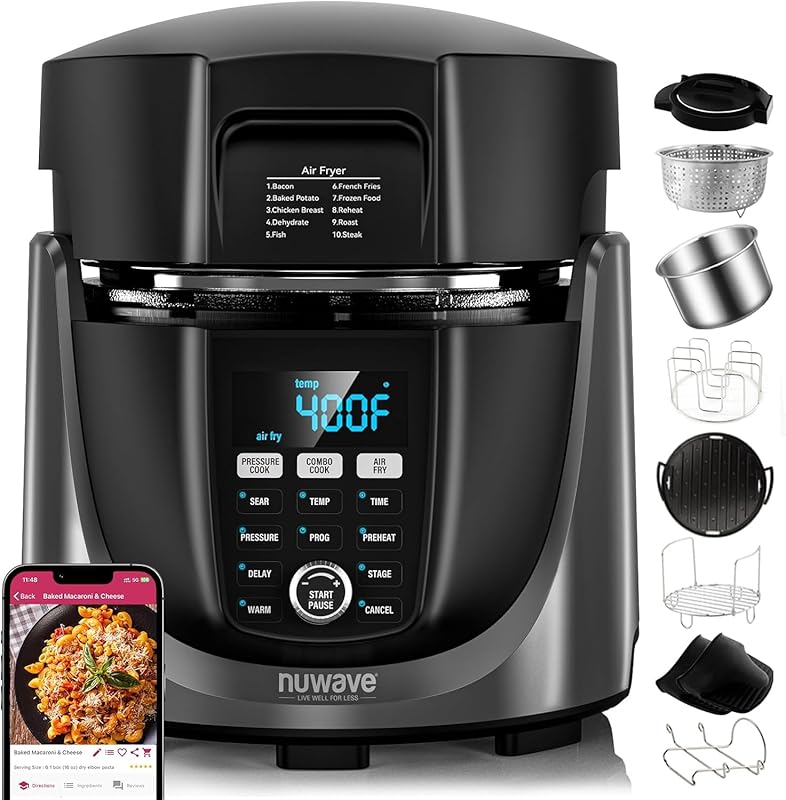 Nuwave Duet 540-in-1 Air Fryer, Pressure Cooker, Grill Combo