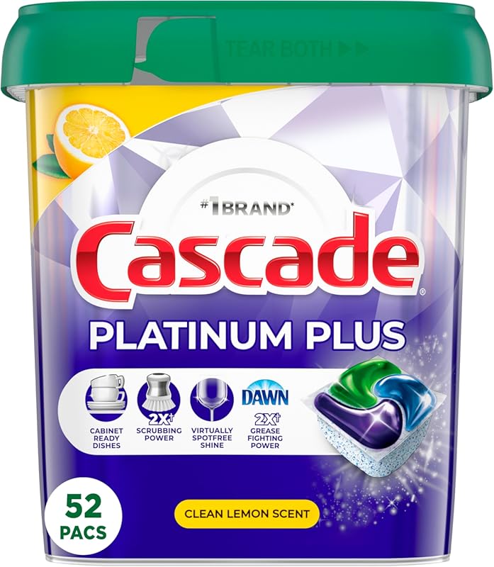 Cascade Platinum Plus Dishwasher Detergent Pods Lemon