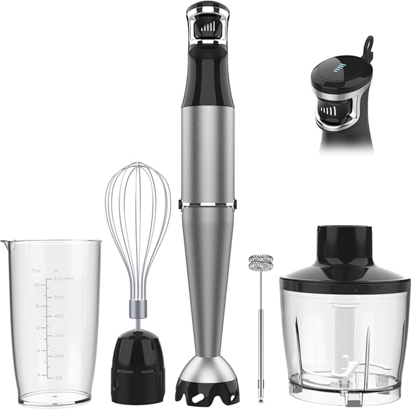 Immersion Blender Handheld Corded Hand Blenders Set 1100W, Trigger Var