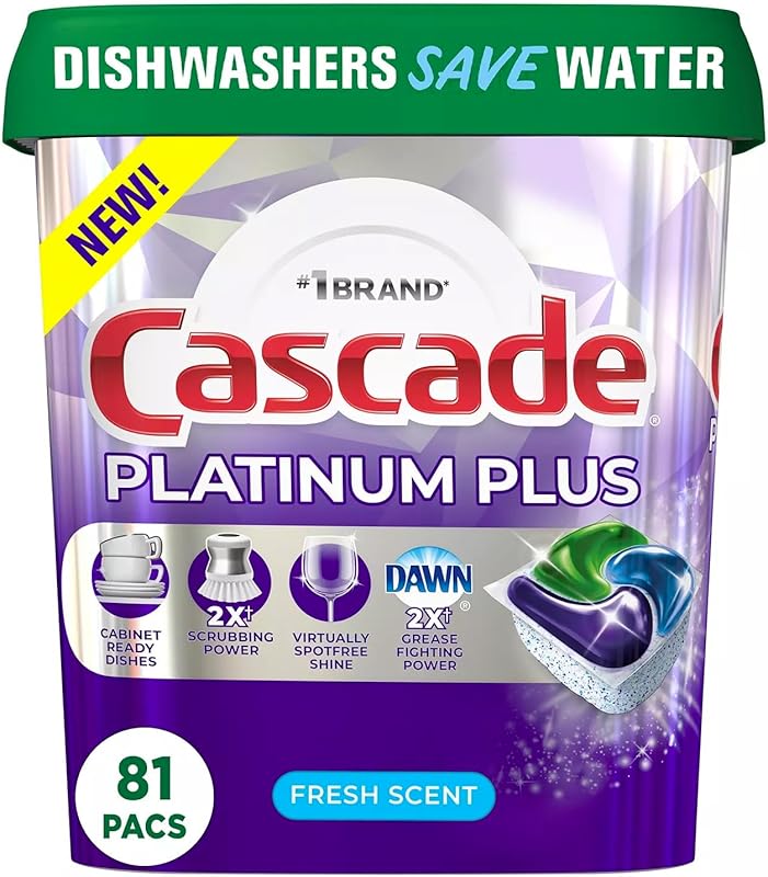 Cascade Platinum Dishwasher Detergent Pods Fresh Scent