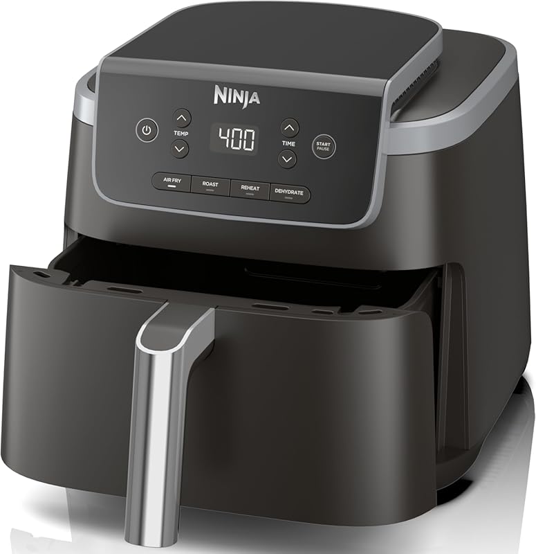 Ninja Pro Air Fryer, 4-in-1 with 5QT Capacity, features a Nonstick Bas