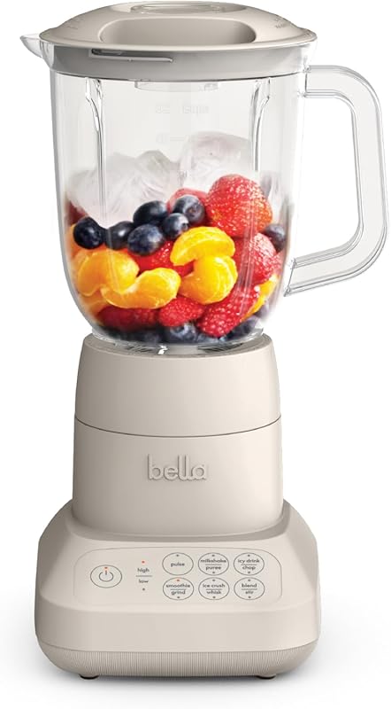 bella 10 Speed Countertop Blender with 48-Ounce Pitcher and Stainless