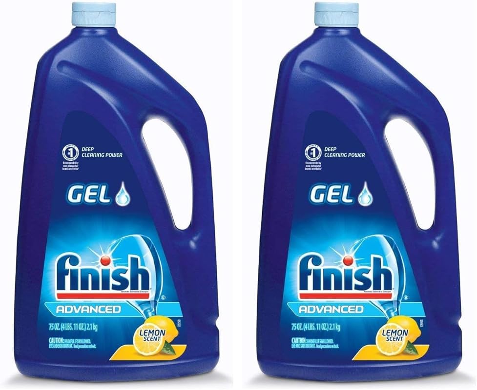 Finish Dishwasher Detergent Gel Liquid, Lemon Scent
