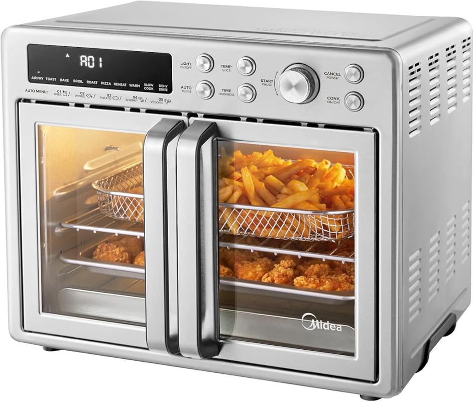Midea French Door Air Fryer Toaster Oven Combo: 26.4 QT Extra Large, 1