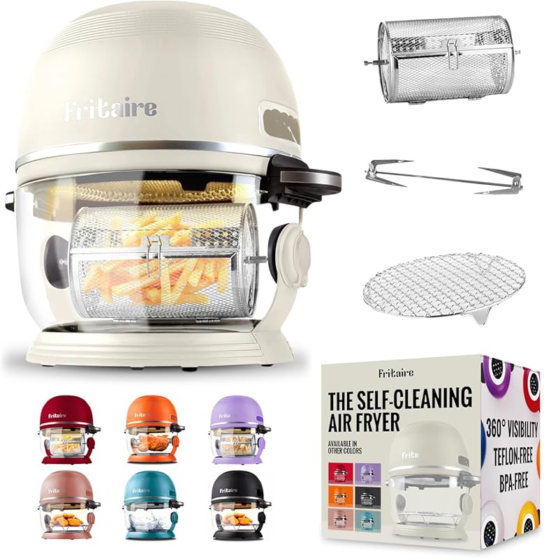 White Non-Toxic Glass Air Fryer