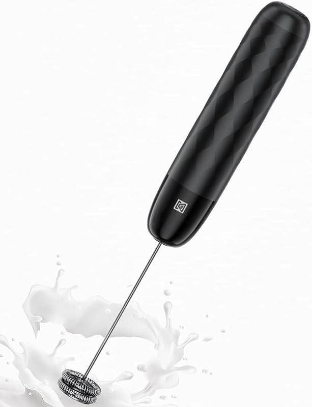 Rechargeable Mini Handheld Electric Blender with Stainless Steel Whisk